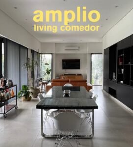 Amplio living comedor